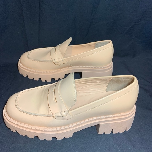 Free People Lyra Lug Sole Penny Loafer Shoes Women Size 8.5 Platform Chunky - Picture 3 of 8